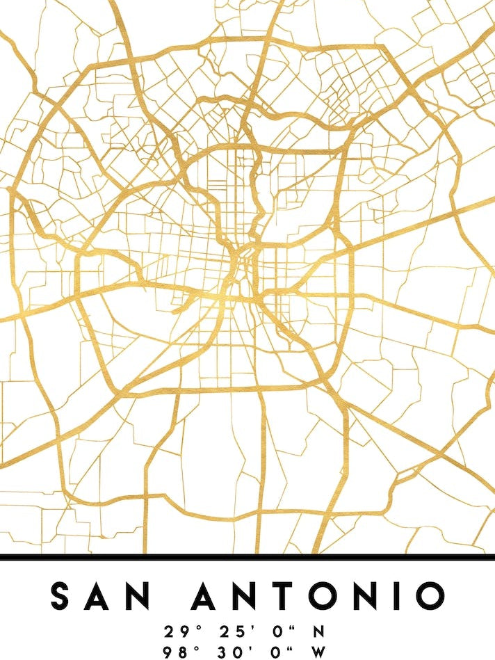 San Antonio Texas City Street Map
