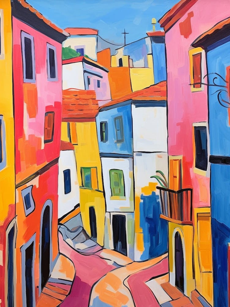 Lisbon Portugal 5 Fauvist Painting