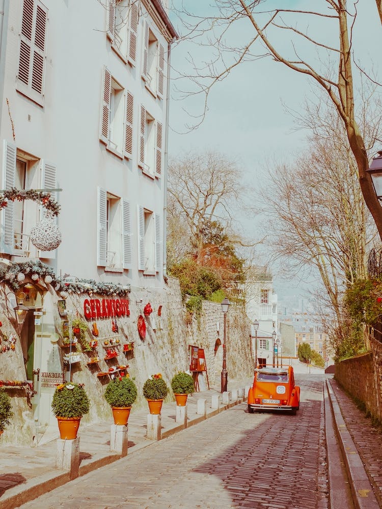 Old Car In  Montmartre, Paris