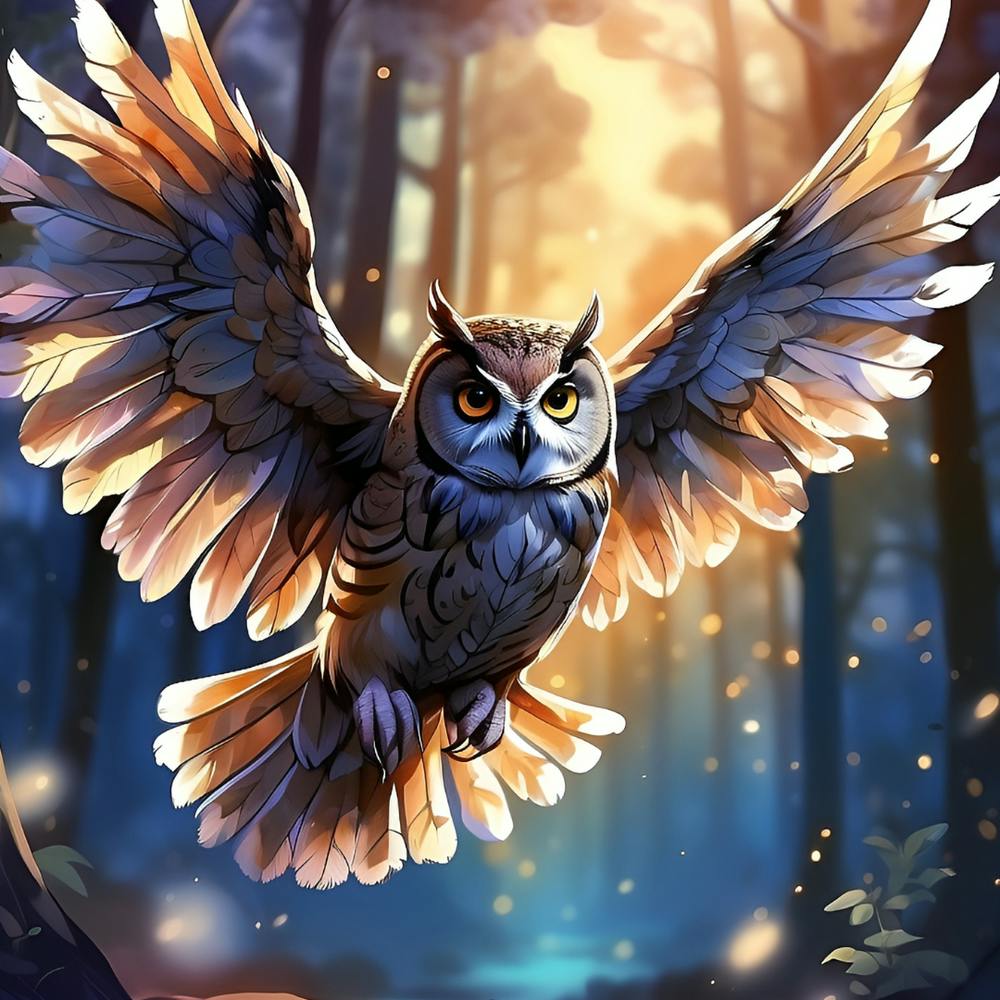 Owl In The Forest