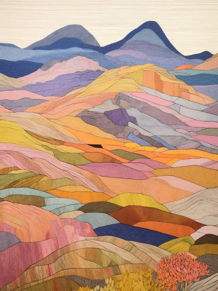 Beinn Bheoi Scotland Colourful Mountain Illustration