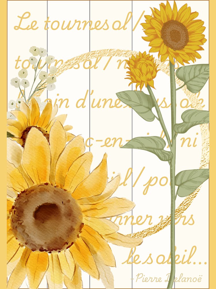 Gelbes Sonnenblumenplakat