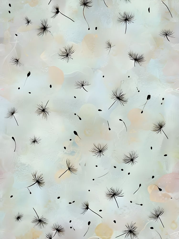 Celestial Whispers: Dandelion Seeds as Stars in a Dreamlike Cosmos