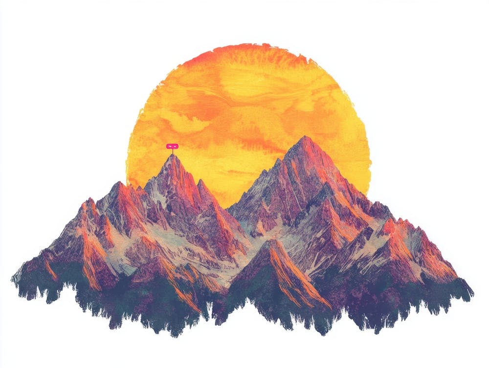 Mountains At Sunset 1