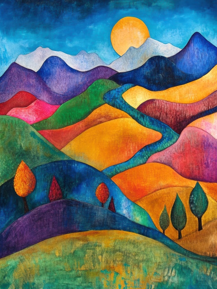 colorful mountain landscape 2