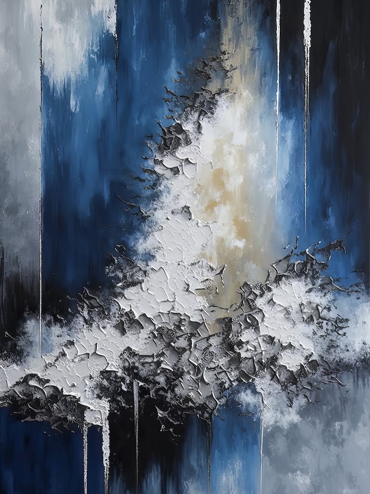 Blue White Abstract 1