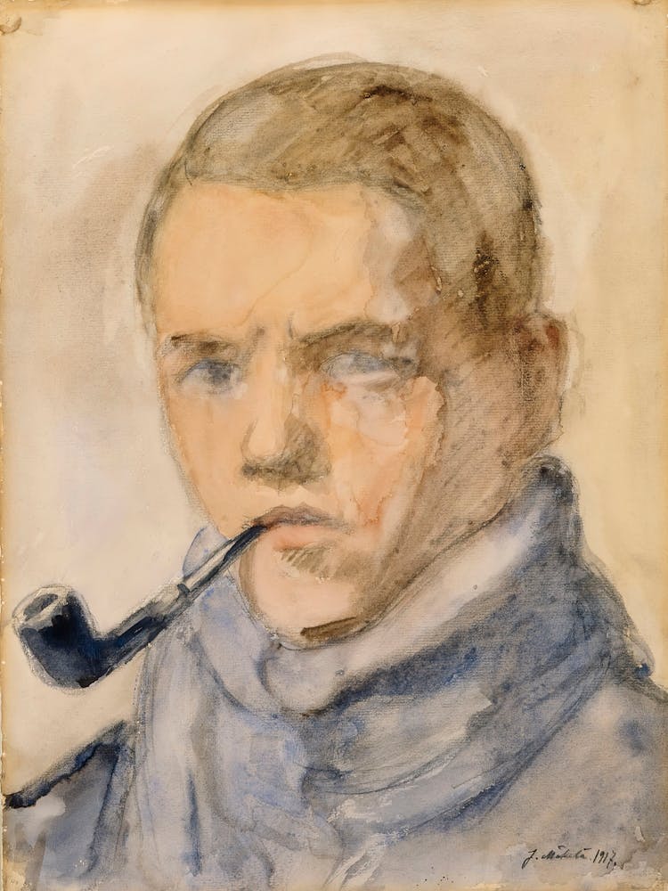 Self Portrait, (1917), Juho Mäkelä