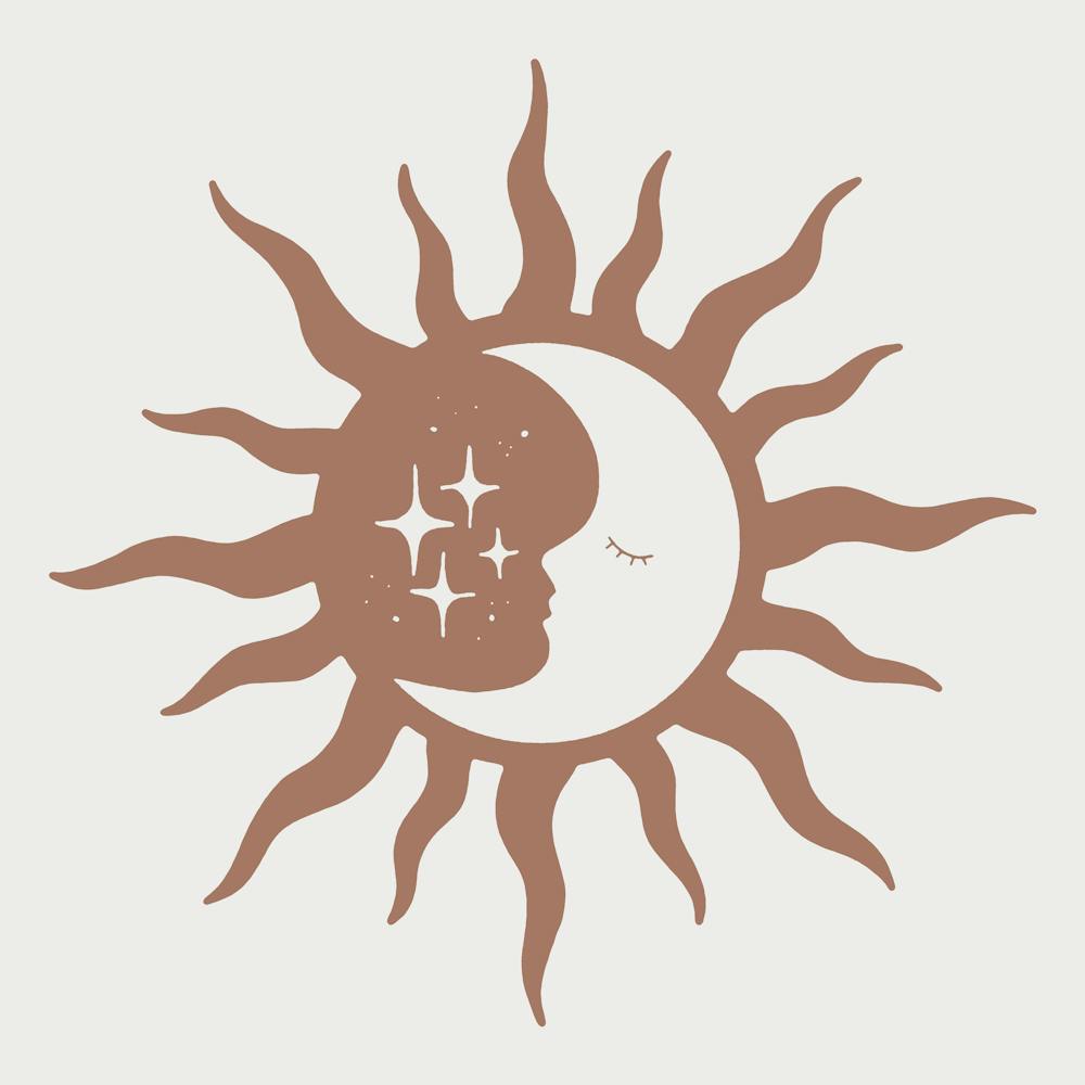 Sonne und Mond - Boho-Stil - Mokka-Mousse-Farbpalette