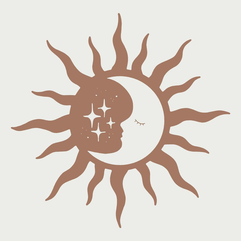 Sun And Moon - Boho Style - Mocha Mousse Color Palette