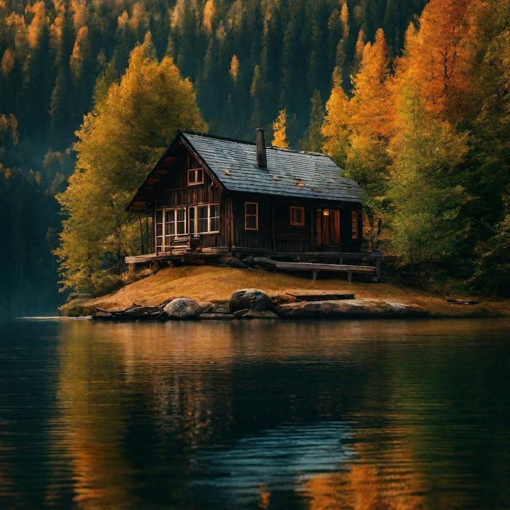 Hütte im Wald