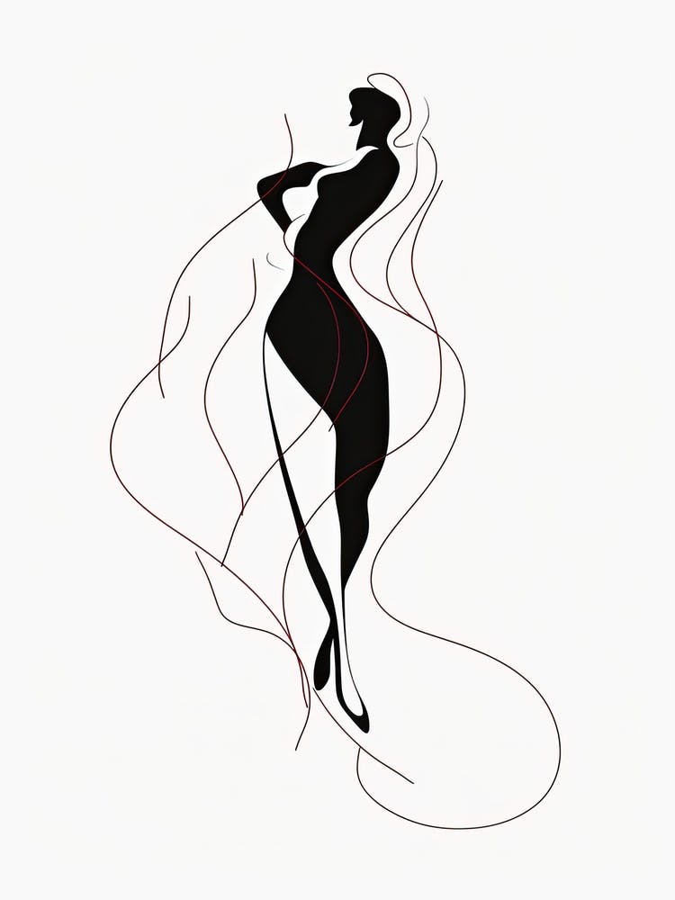 Line Art Woman Body 28