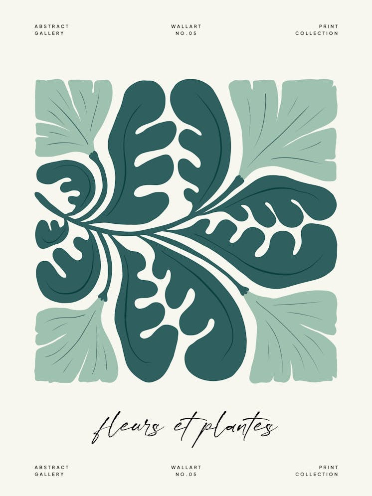 Leaves Of Flora Flower Market Matisse Style