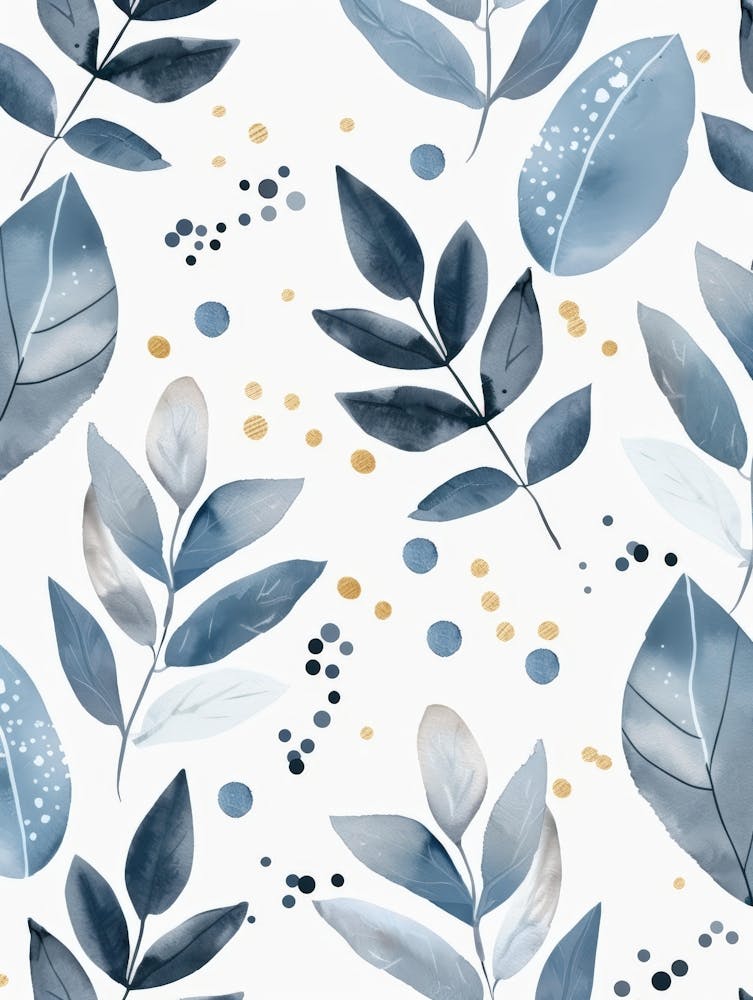 Watercolor Leaves Pattern 2