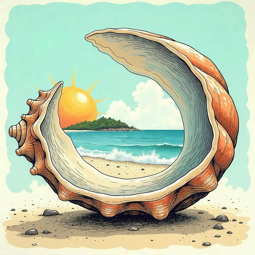 Sea Shell On The Beach