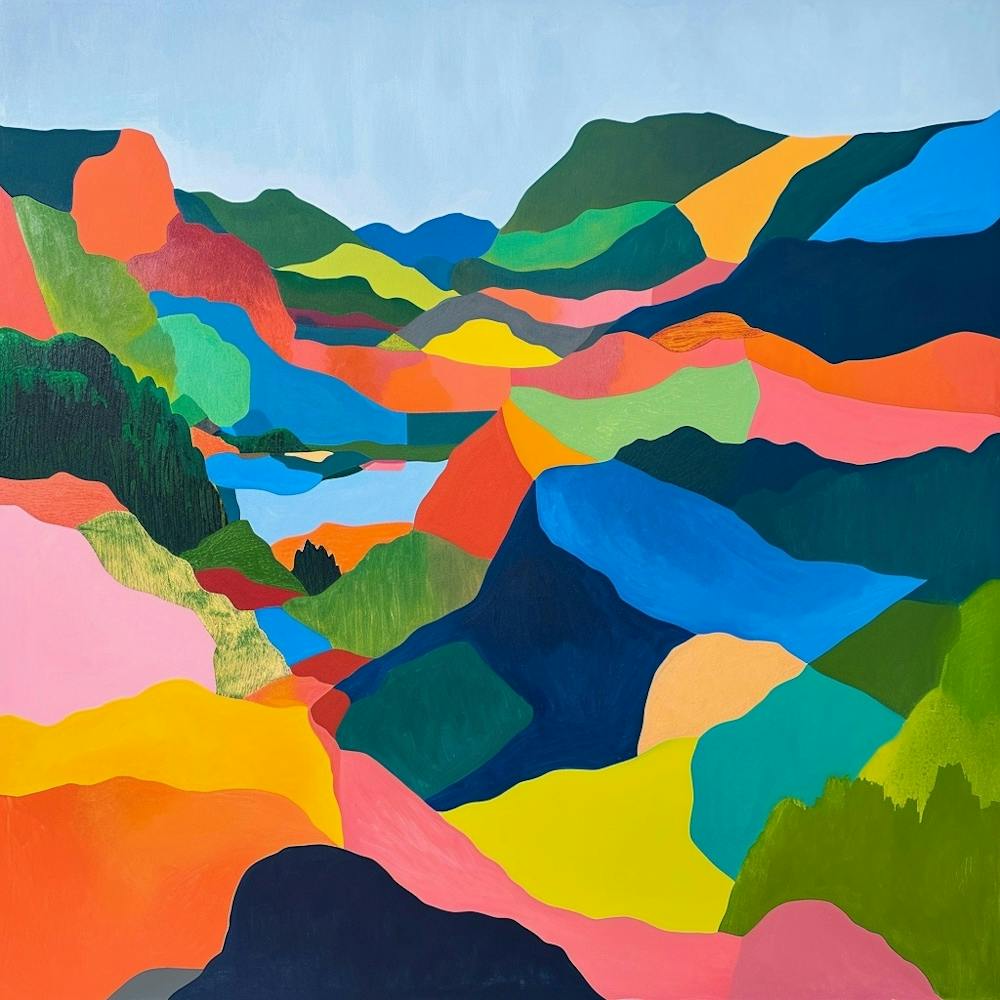 Colourful Abstract Runion National Park France 2