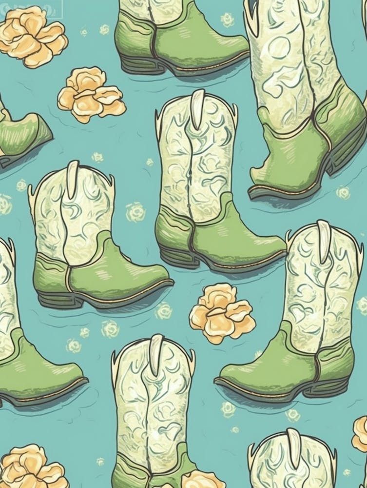 Cowgirl Boots Green 2