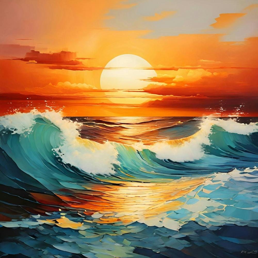 Sunset Over The Ocean 15