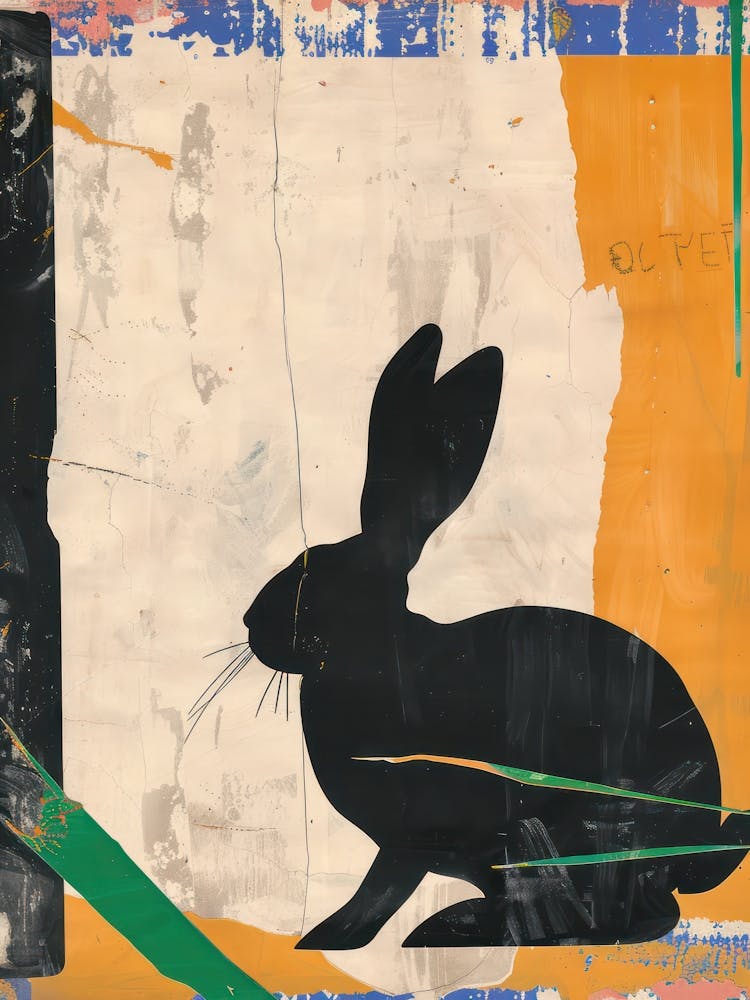 Rabbit 3 Cut Out Collage