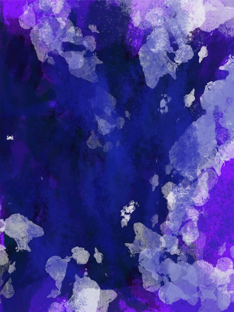 Abstract Watercolor Painting purple blue