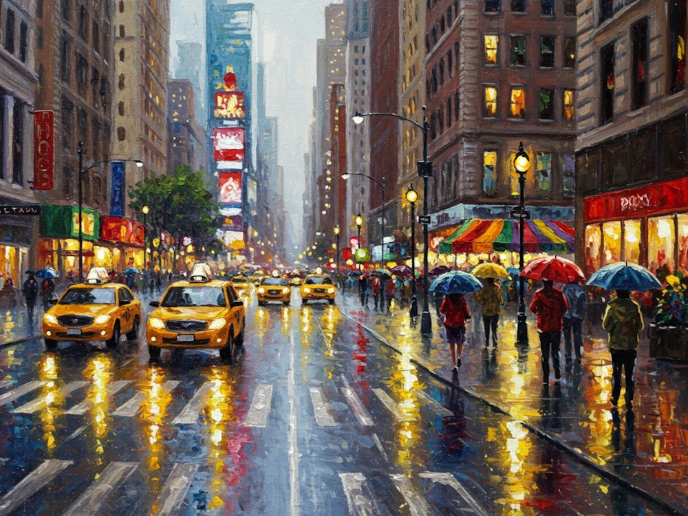 Regentag In New York City
