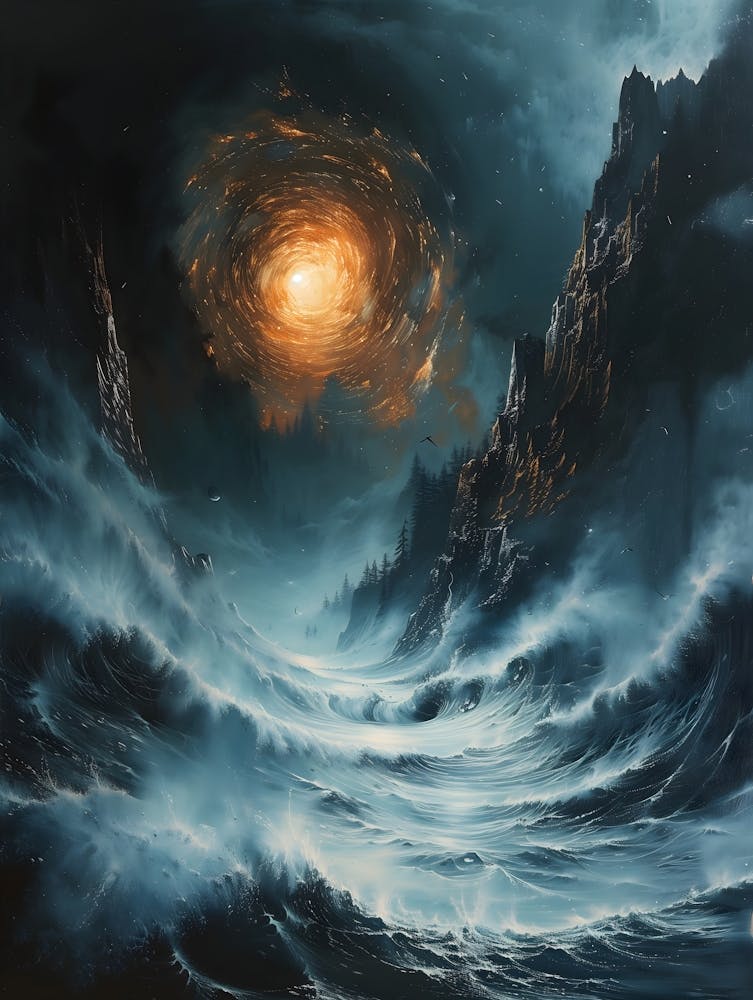 Dark Night Bichromatic, Surrealism, Impressionism