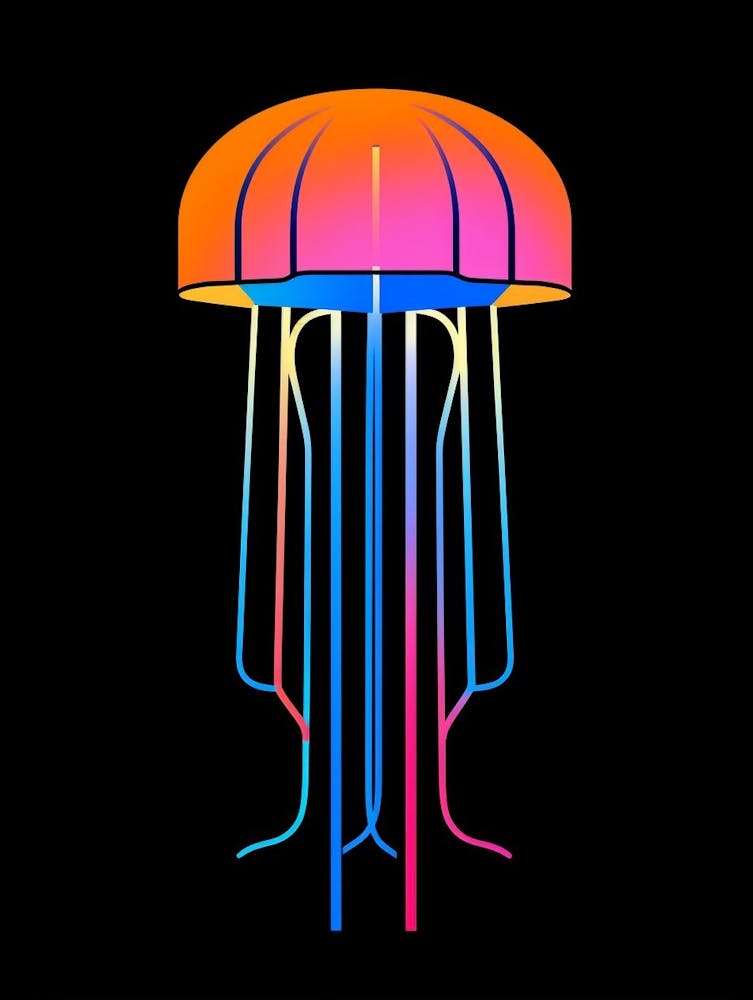 Jellyfish Abstract Pop Art 3