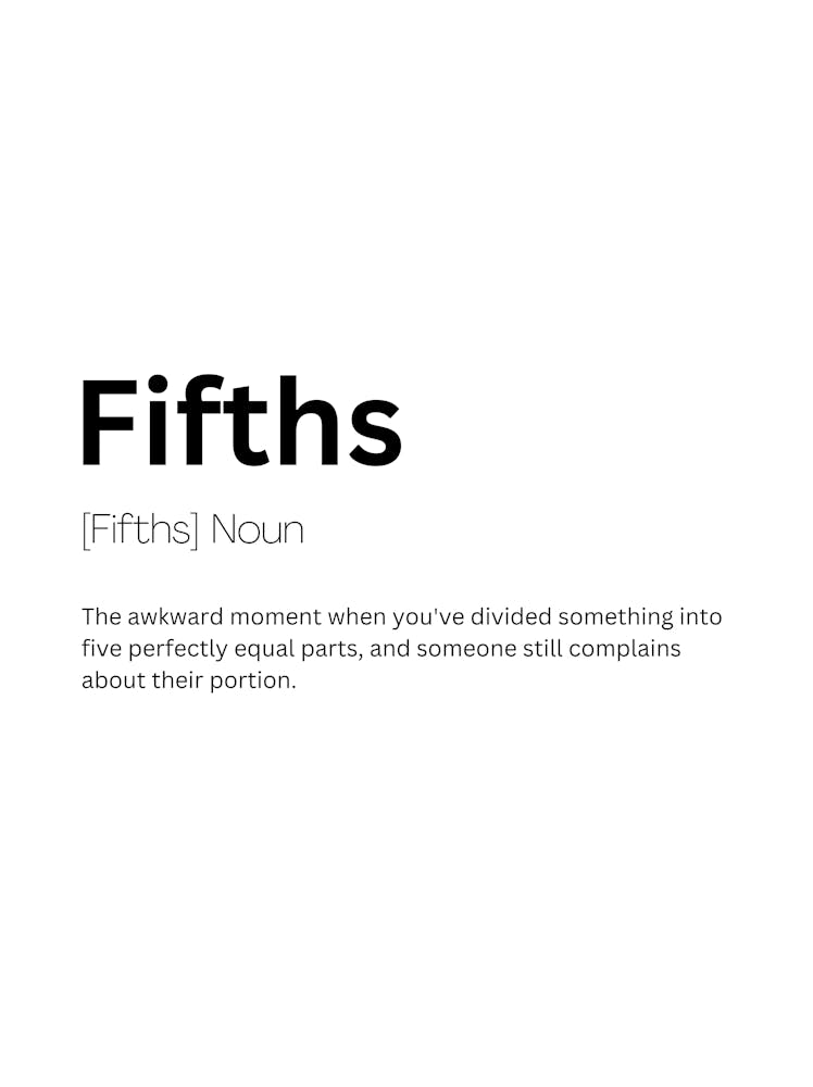 Fünftel Definition Bedeutung