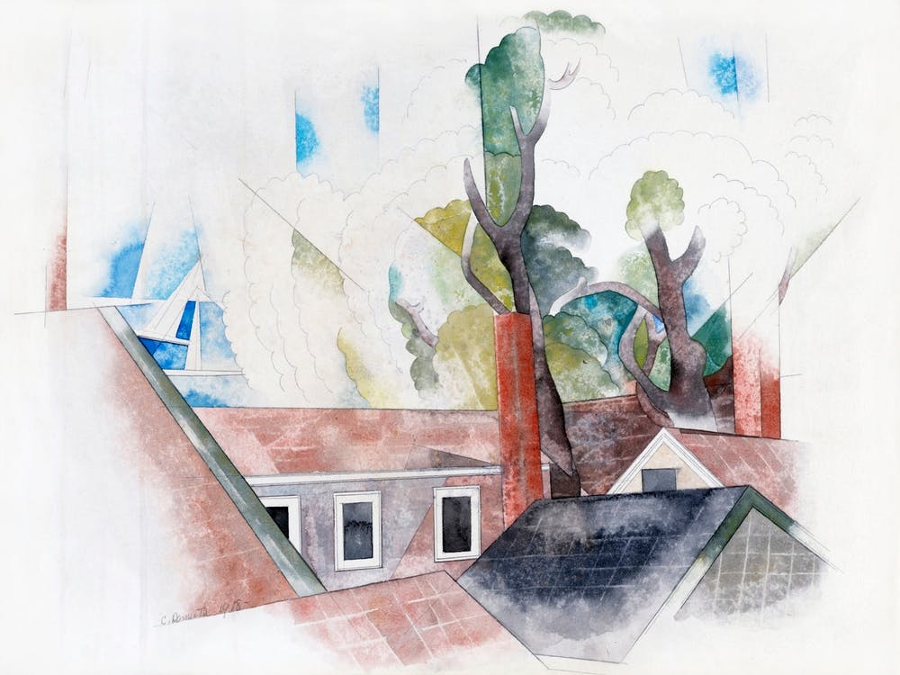 Rooftops And Trees (1918), Charles Demuth