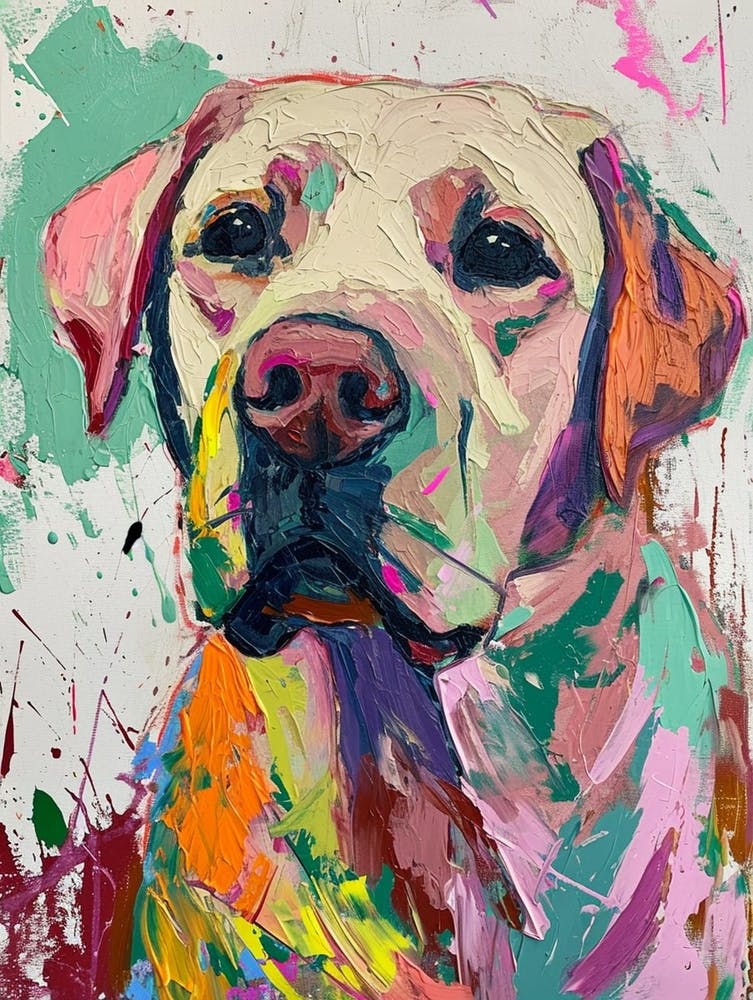 Labrador Retriever Acrylic Painting 12