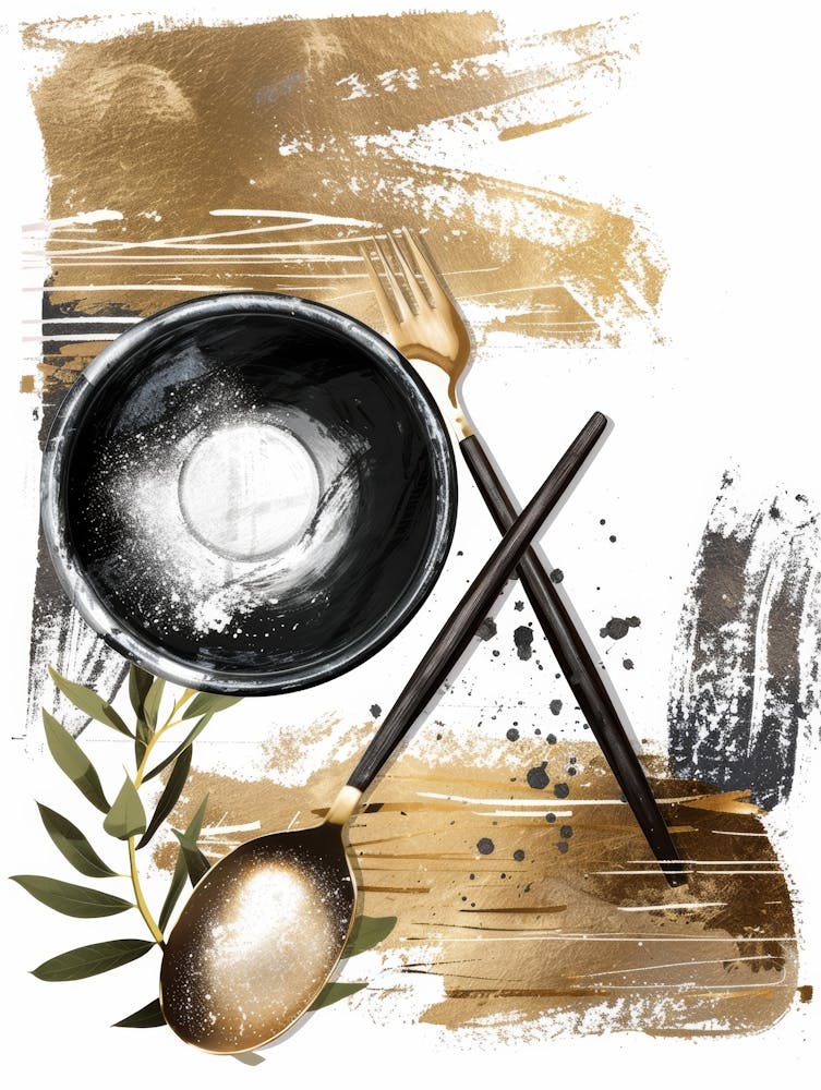 Gold And Black Painting 7