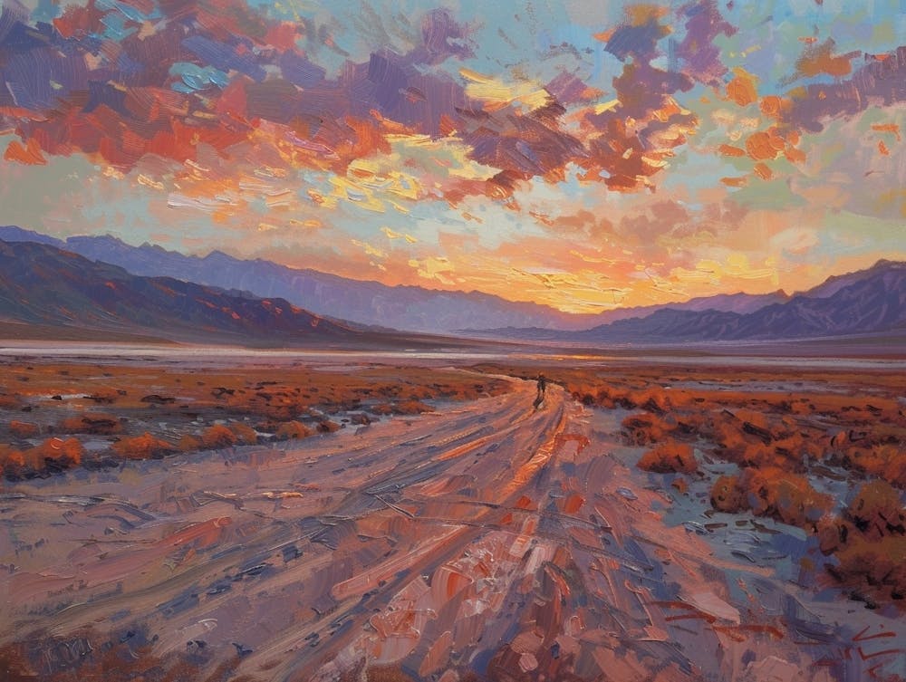Western Sunset Landscapes Death Valley California 2
