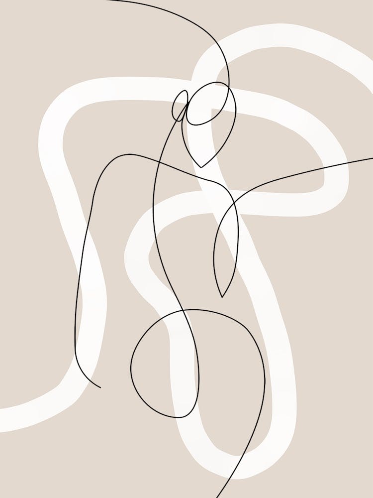 Abstract Minimal Line Art