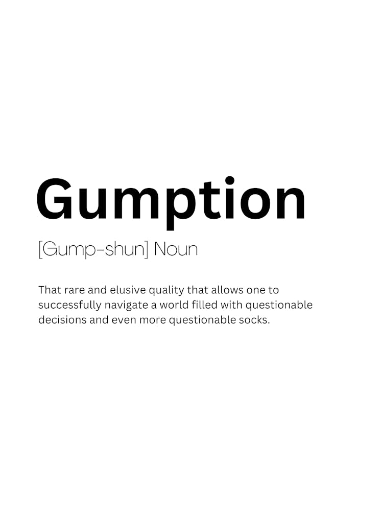 Gumption Definition Meaning