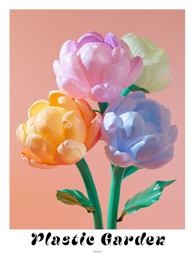 Dreamy Inflatable Flowers Poster Peony 1