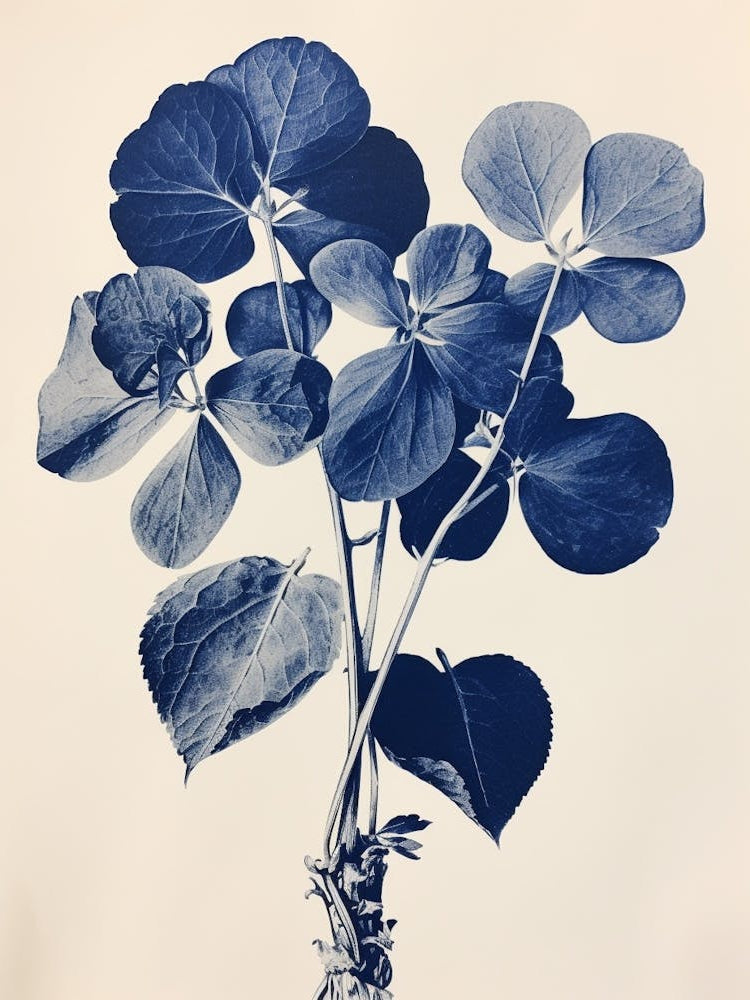 Blue Botanical Hydrangea 3