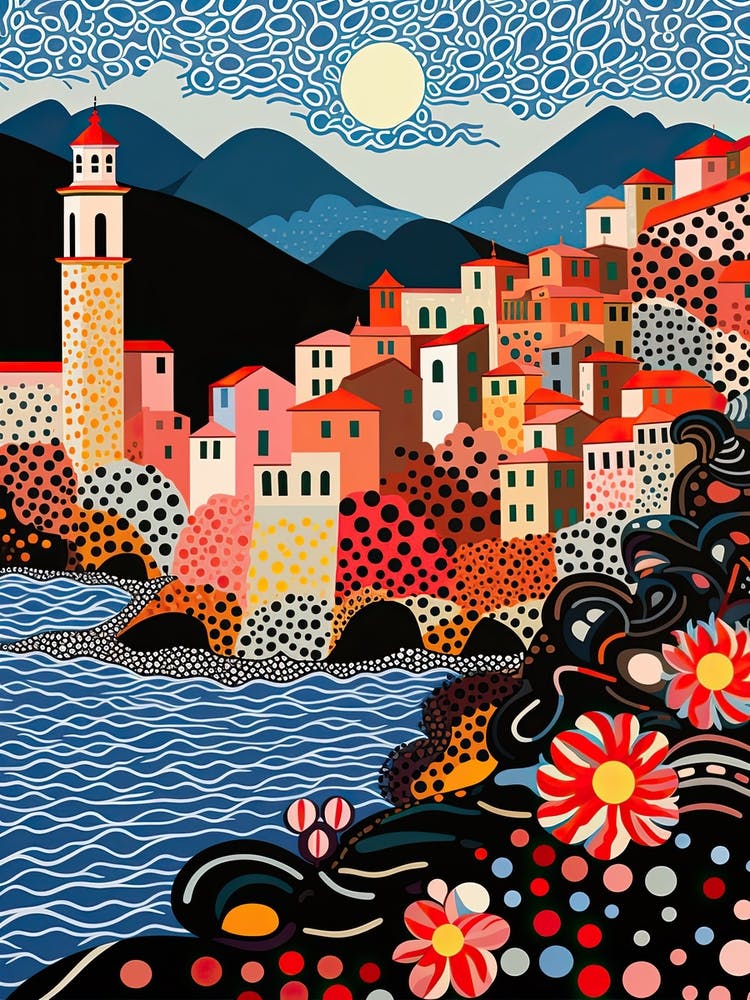 Camogli, Italy, Illustration In The Style Of Pop Art 2