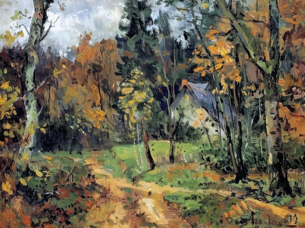 Misty Mornings Painting Inspired By Paul Cezanne