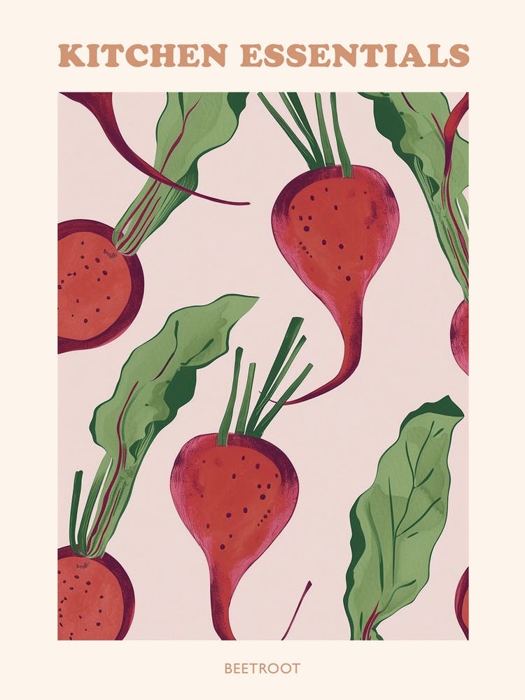 Beetroot Abstract Pattern Poster 4