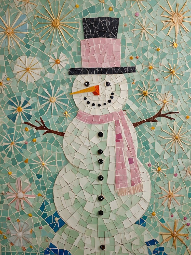 Schneemann-Mosaik Nr. 3
