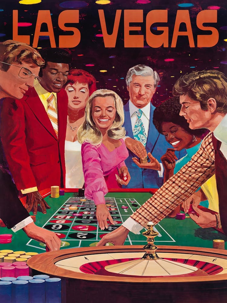 Las Vegas Casino Retro Vintage Travel Poster 1