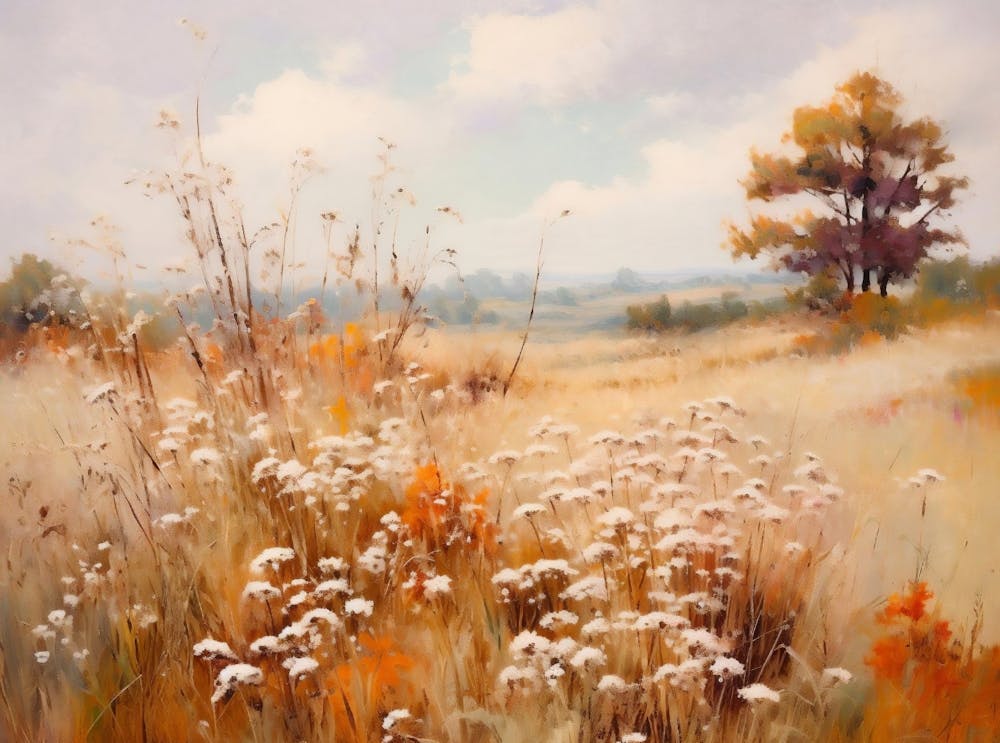 Autumn Landscape Painting, Fall Landscape Digital Print, Warm Tone Print, Vintage Autumn Oil Painting, Nature Printable Art, Fall Wall Art