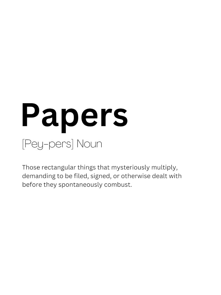 Papers Definition Meaning