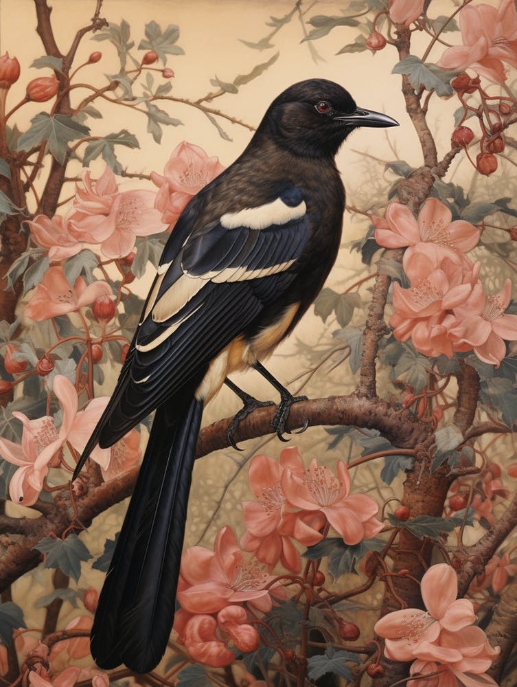 Dark And Moody Botanical Magpie 7