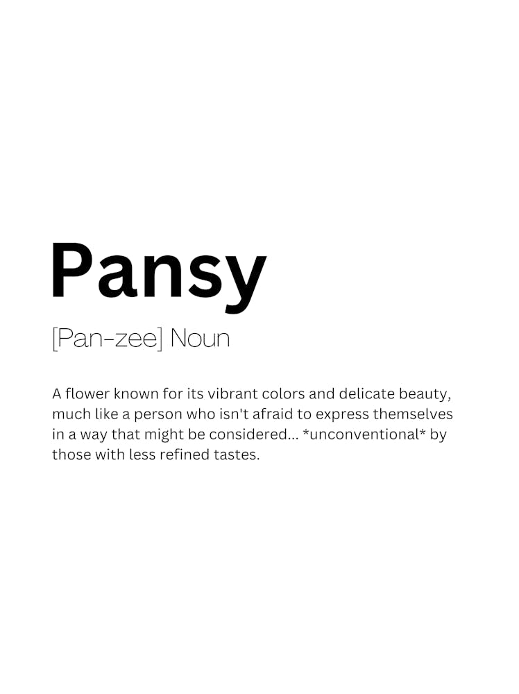Pansy Definition und Bedeutung