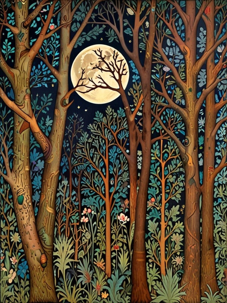William Morris Moonlight In The Forest 221
