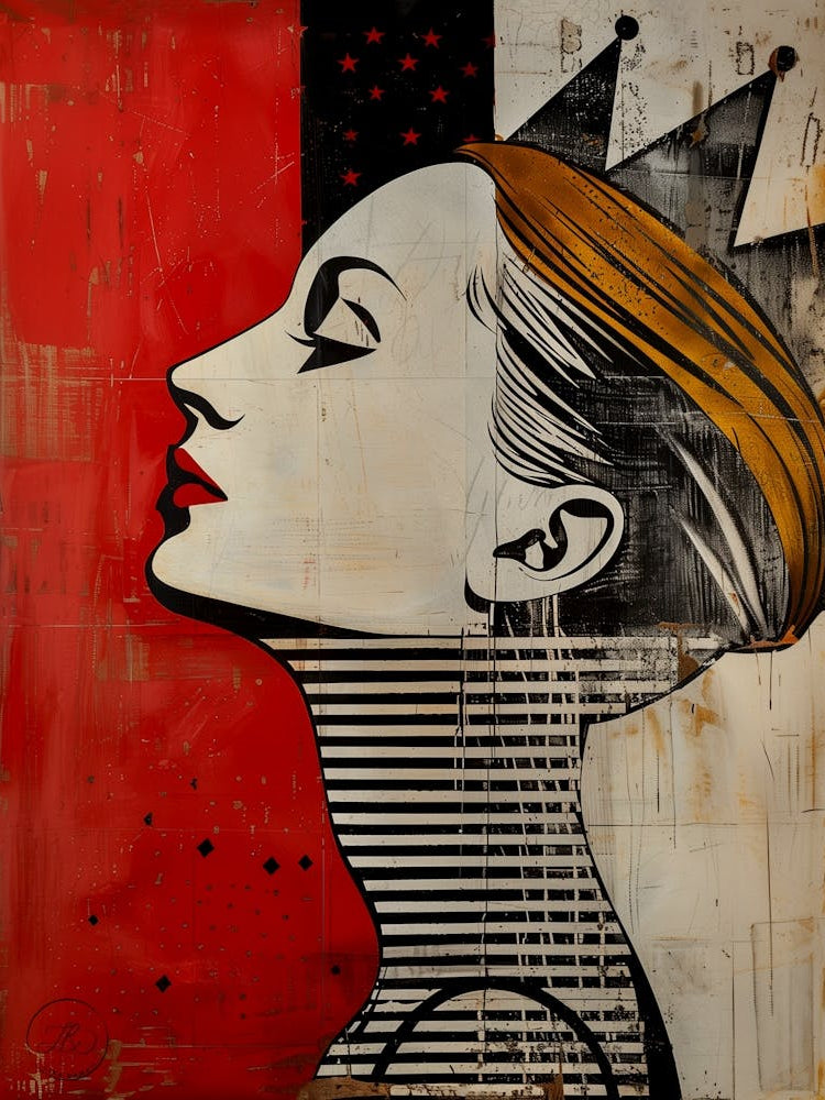 Abstract Queen Black And White 1