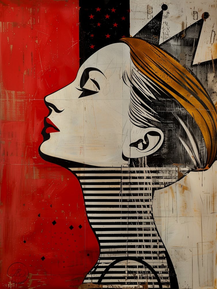 Abstract Queen Black And White 1