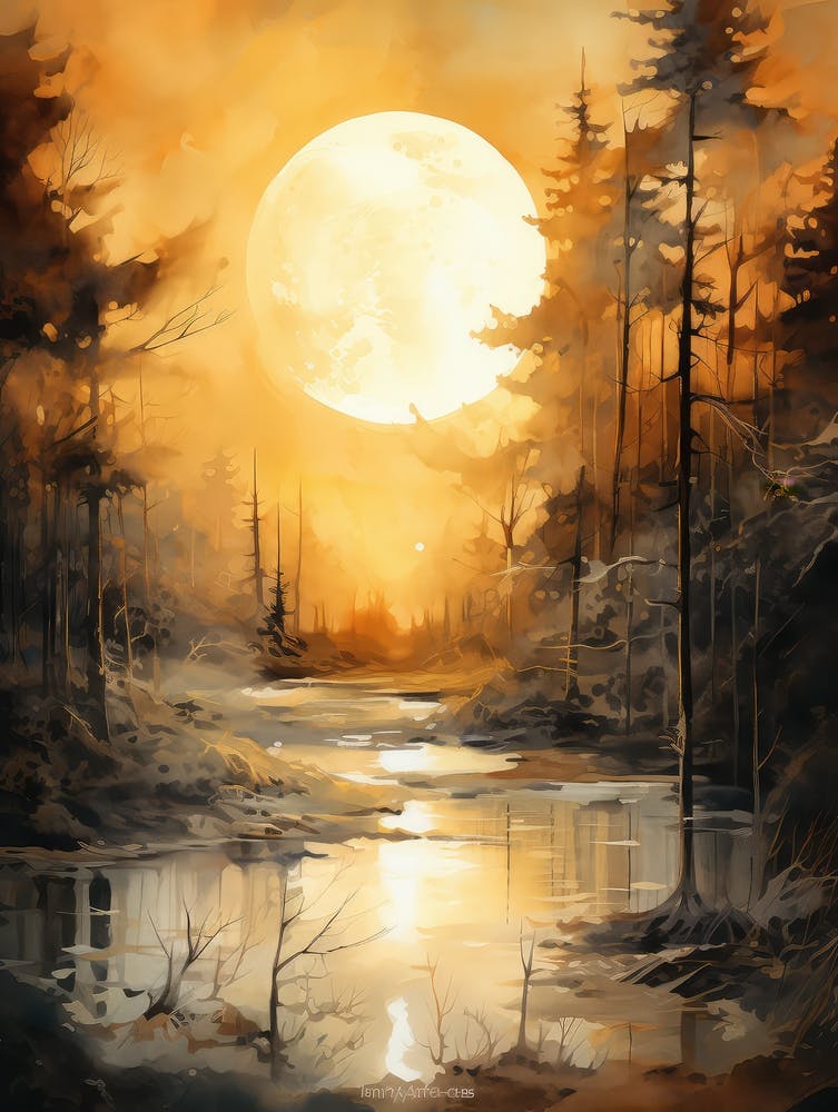 Full Moon In The Forest 1