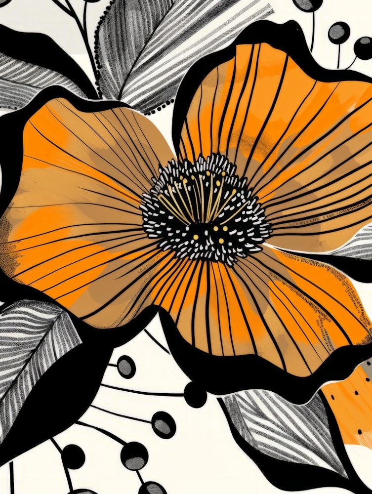 Orange Blume 3