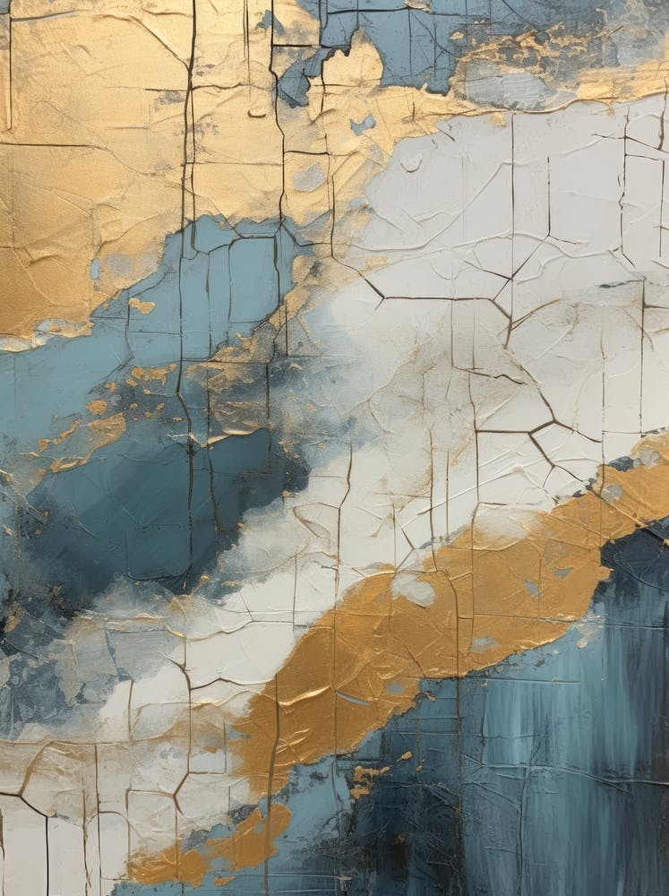 Abstract In Blue And Gold